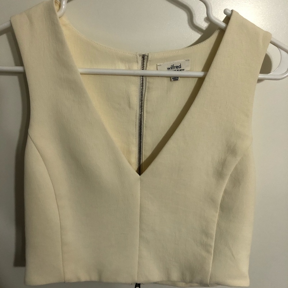 Aritzia Wilfred crop cream tank
